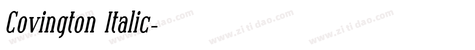 Covington Italic字体转换